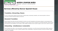 Desktop Screenshot of denverspanishhouse.com